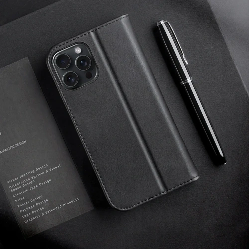 Etui z klapką Dux Ducis Hivo do Apple iPhone 16 Pro czarne