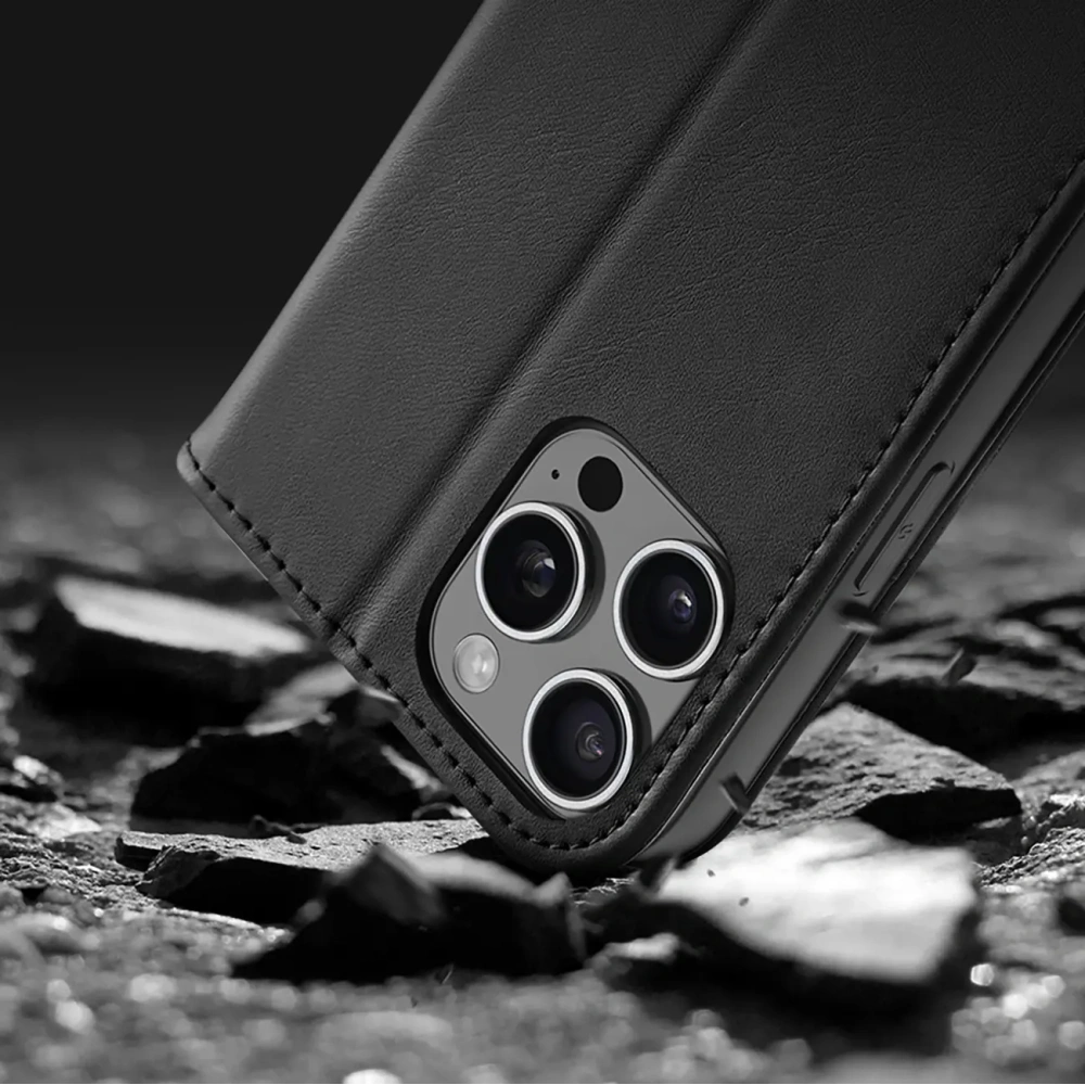Etui z klapką Dux Ducis Hivo do Apple iPhone 16 Pro czarne