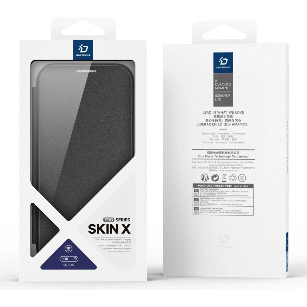 Etui z klapką Dux Ducis Skin X Pro do Samsung Galaxy S25 MagSafe czarne