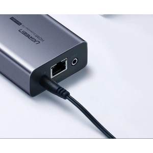 Hurtownia GSM - Złączka, przedłużka sieciowa VGA UGREEN CM250 do RJ45 Ethernet, Cat.5e/6 (srebrna) - UGR446SLV - {ean13} - Hurt