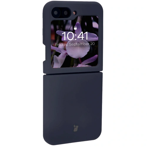 Silikonowe etui Bizon Soft Case do Samsung Galaxy Z Flip7 FE / Z Flip6 ciemnoniebieskie