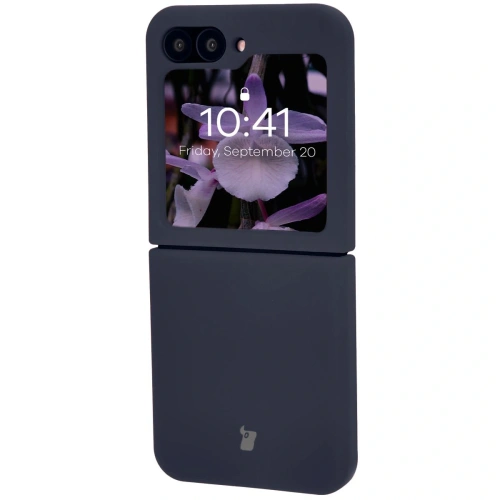 Silikonowe etui Bizon Soft Case do Samsung Galaxy Z Flip7 FE / Z Flip6 ciemnoniebieskie