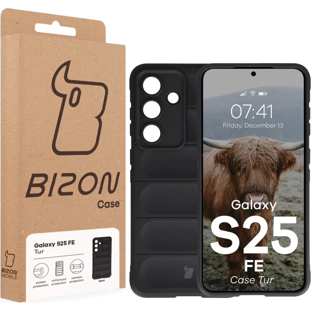 Pancerne etui Bizon Case Tur do Samsung Galaxy S25 FE czarne
