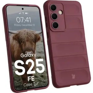 Pancerne etui Bizon Case Tur do Samsung Galaxy S25 FE burgundowe
