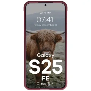 Pancerne etui Bizon Case Tur do Samsung Galaxy S25 FE burgundowe