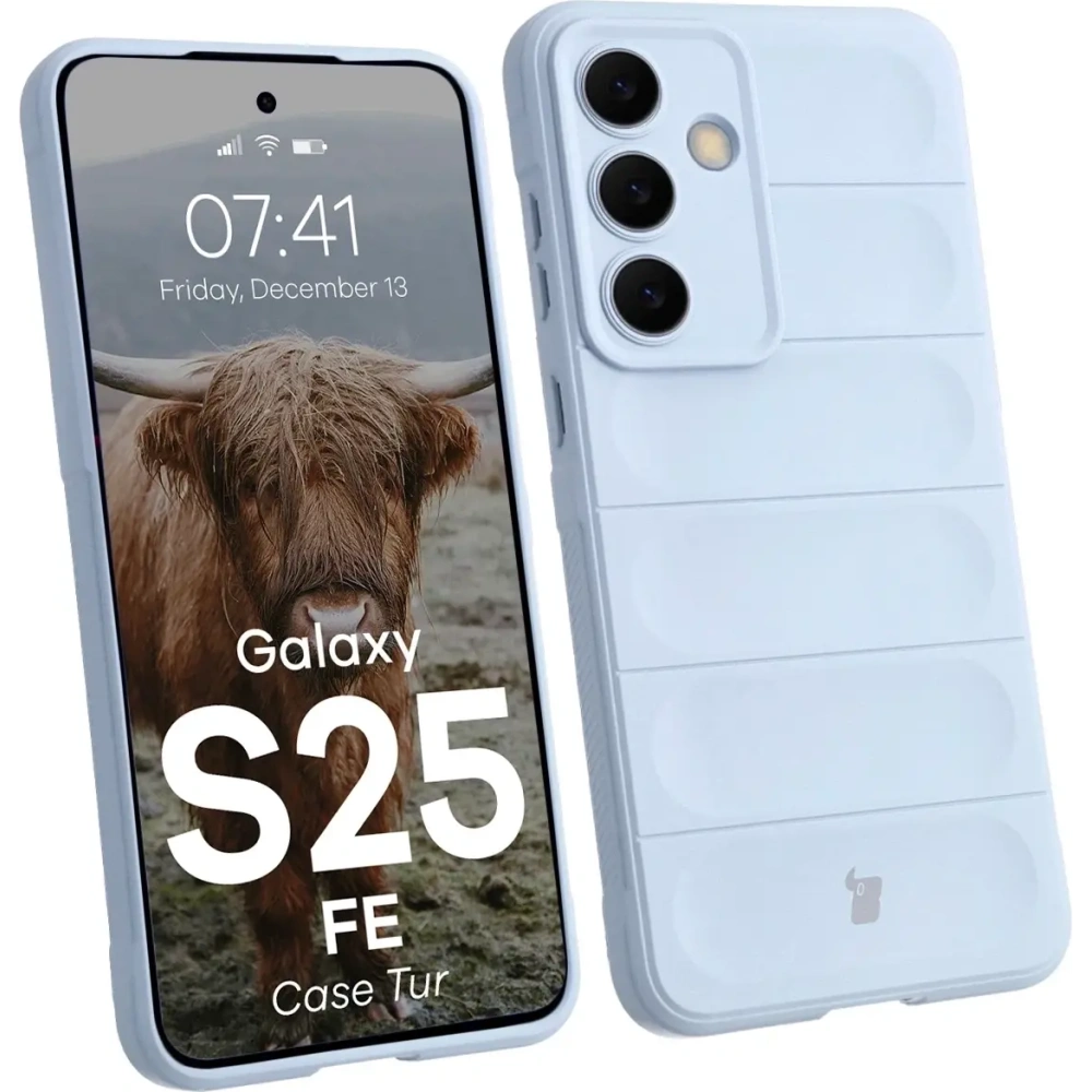 Pancerne etui Bizon Case Tur do Samsung Galaxy S25 FE jasnoniebieskie