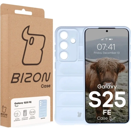 Pancerne etui Bizon Case Tur do Samsung Galaxy S25 FE jasnoniebieskie