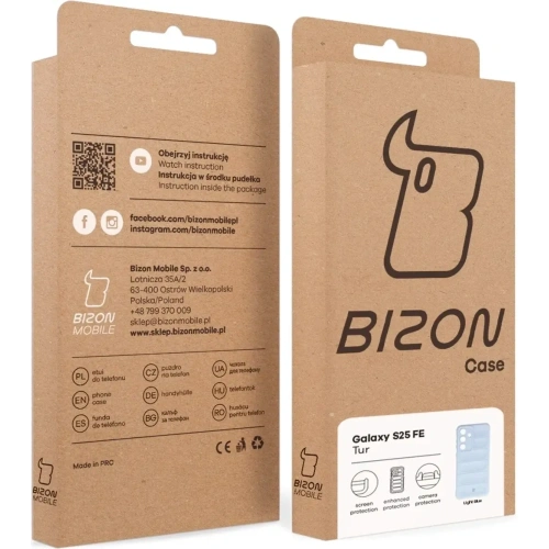 Pancerne etui Bizon Case Tur do Samsung Galaxy S25 FE jasnoniebieskie