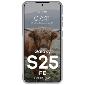 Pancerne etui Bizon Case Tur do Samsung Galaxy S25 FE jasnoszare