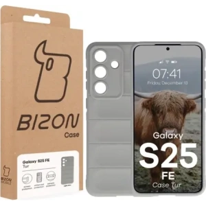 Pancerne etui Bizon Case Tur do Samsung Galaxy S25 FE jasnoszare