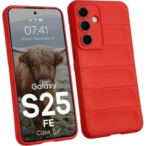 Pancerne etui Bizon Case Tur do Samsung Galaxy S25 FE czerwone