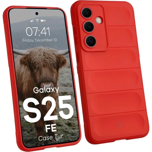 Pancerne etui Bizon Case Tur do Samsung Galaxy S25 FE czerwone