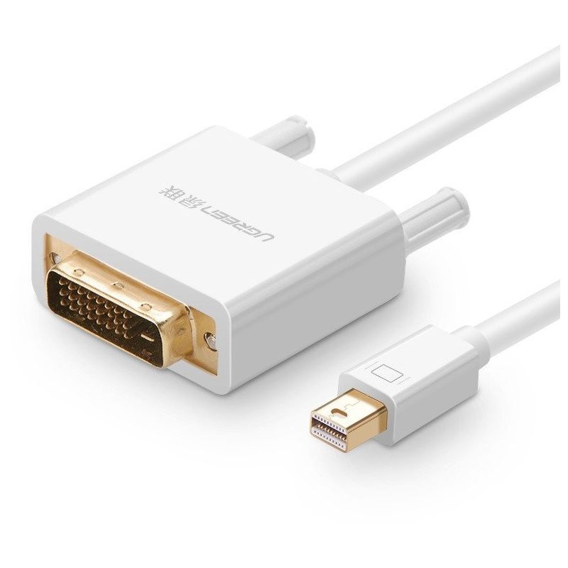 Ugreen Distributor - 6957303814435 - UGR452WHT - UGREEN MD102 DisplayPort - DVI-D (24+1) cable FullHD 1.5m (white) - B2B homescreen