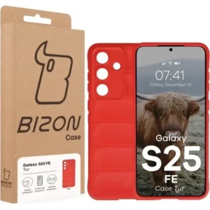 Pancerne etui Bizon Case Tur do Samsung Galaxy S25 FE czerwone