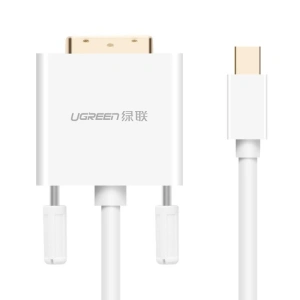 Kabel Mini DisplayPort do DVI (24+1) UGREEN MD102 FullHD 1,5m (biały)