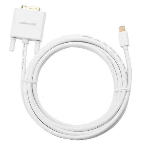 Kabel Mini DisplayPort do DVI (24+1) UGREEN MD102 FullHD 1,5m (biały)