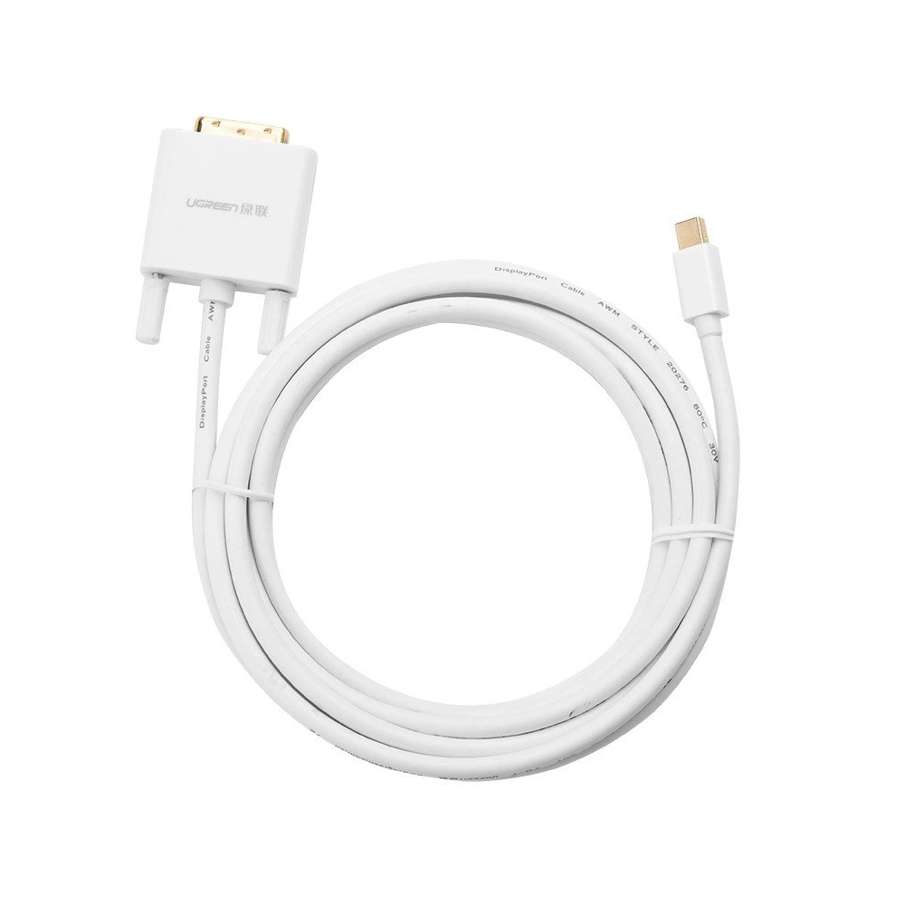 Hurtownia GSM - Kabel Mini DisplayPort na DVI (24+1) UGREEN MD102 FullHD 1,5m (bílý) - UGR452WHT - {ean13} - Hurt