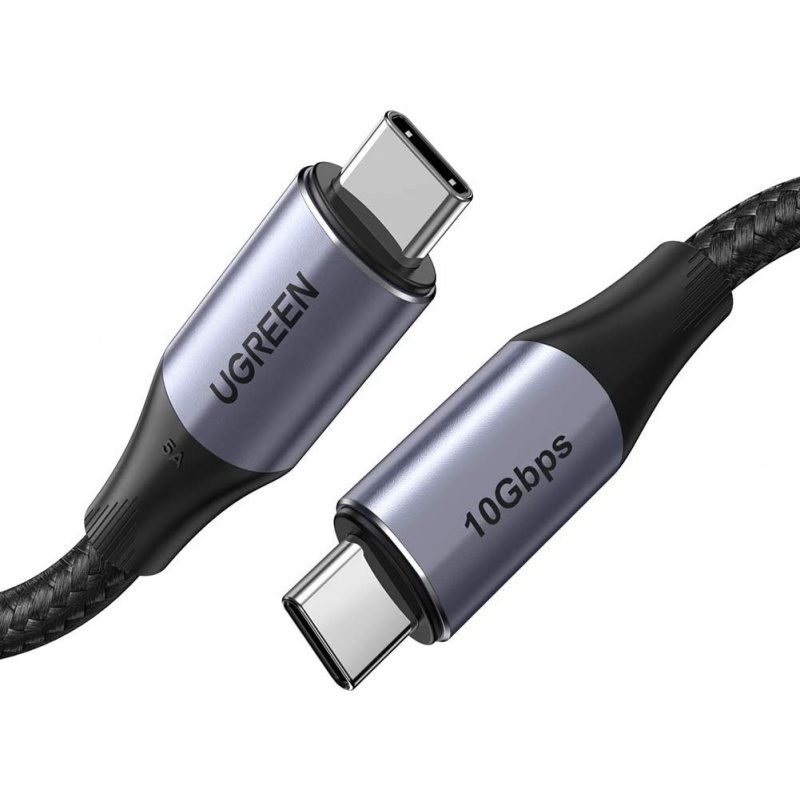 Hurtownia Ugreen - 6957303881505 - UGR455BLK - Kabel USB-C 3.1 Gen.2 UGREEN US355, PD 3.1, 5A, 100W, 4K, 10Gbps, 1m (czarny) - B2B homescreen