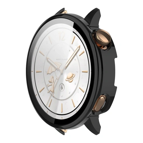 Etui ze szkłem do zegarka Bizon Case+Glass Watch do OnePlus Watch 3 43mm czarne