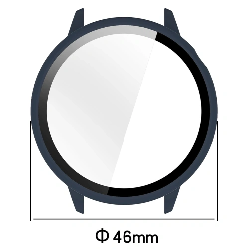 Etui ze szkłem do zegarka Bizon Case+Glass Watch do OnePlus Watch 3 43mm niebieskie