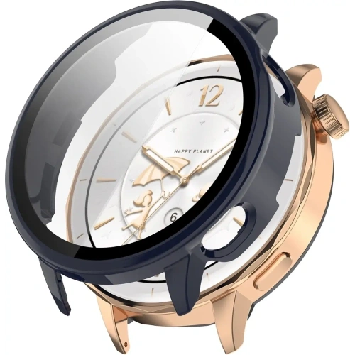 Etui ze szkłem do zegarka Bizon Case+Glass Watch do OnePlus Watch 3 43mm niebieskie