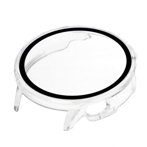 Etui ze szkłem do zegarka Bizon Case+Glass Watch do OnePlus Watch 3 43mm przeźroczyste