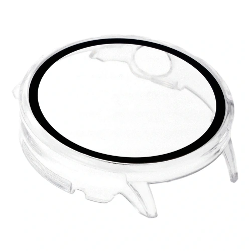 Etui ze szkłem do zegarka Bizon Case+Glass Watch do OnePlus Watch 3 43mm przeźroczyste