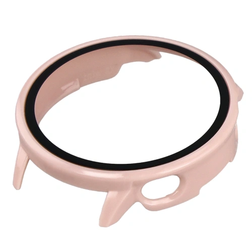 Etui ze szkłem do zegarka Bizon Case+Glass Watch do OnePlus Watch 3 43mm różowe