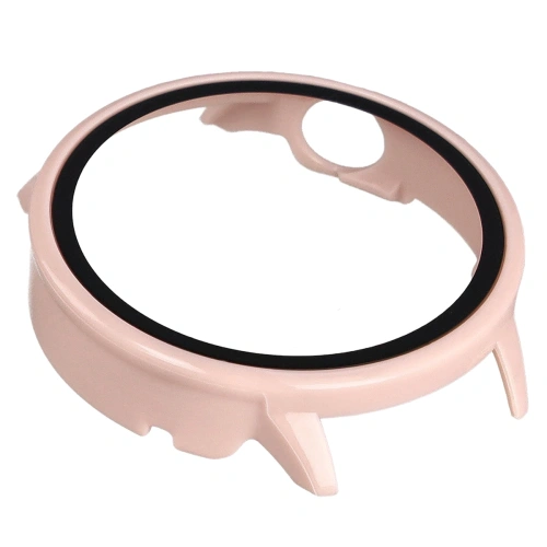 Etui ze szkłem do zegarka Bizon Case+Glass Watch do OnePlus Watch 3 43mm różowe