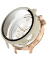 Etui ze szkłem do zegarka Bizon Case+Glass Watch do OnePlus Watch 3 43mm beżowe