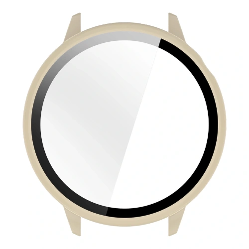 Etui ze szkłem do zegarka Bizon Case+Glass Watch do OnePlus Watch 3 43mm beżowe