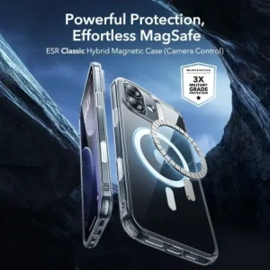 Zestaw ESR etui + szkło na ekran Classic Hybrid MagSafe & Tempered Glass do Apple iPhone 17 Clear
