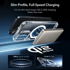 Zestaw ESR etui + szkło na ekran Classic Hybrid MagSafe & Tempered Glass do Apple iPhone 17 Clear