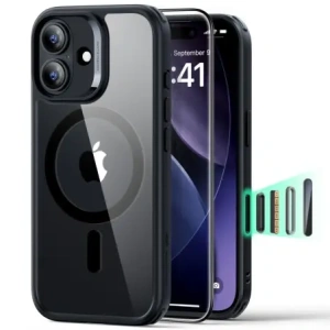 Zestaw ESR etui + szkło na ekran Classic Hybrid MagSafe & Tempered Glass do Apple iPhone 17 Clear/black