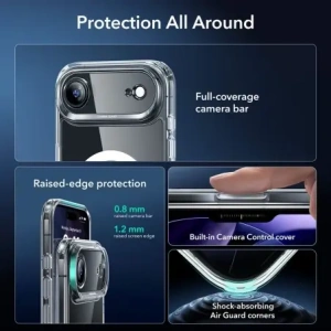 Zestaw ESR etui + szkło na ekran Classic Hybrid MagSafe & Tempered Glass do Apple iPhone 17 Air Clear