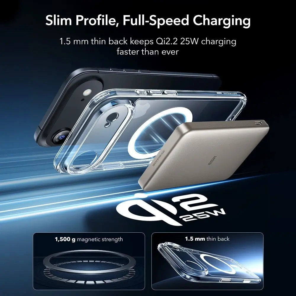 Zestaw ESR etui + szkło na ekran Classic Hybrid MagSafe & Tempered Glass do Apple iPhone Air Clear