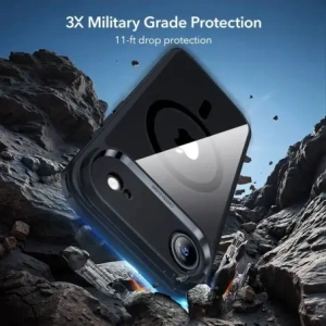 Zestaw ESR etui + szkło na ekran Classic Hybrid MagSafe & Tempered Glass do Apple iPhone 17 Air Clear/black