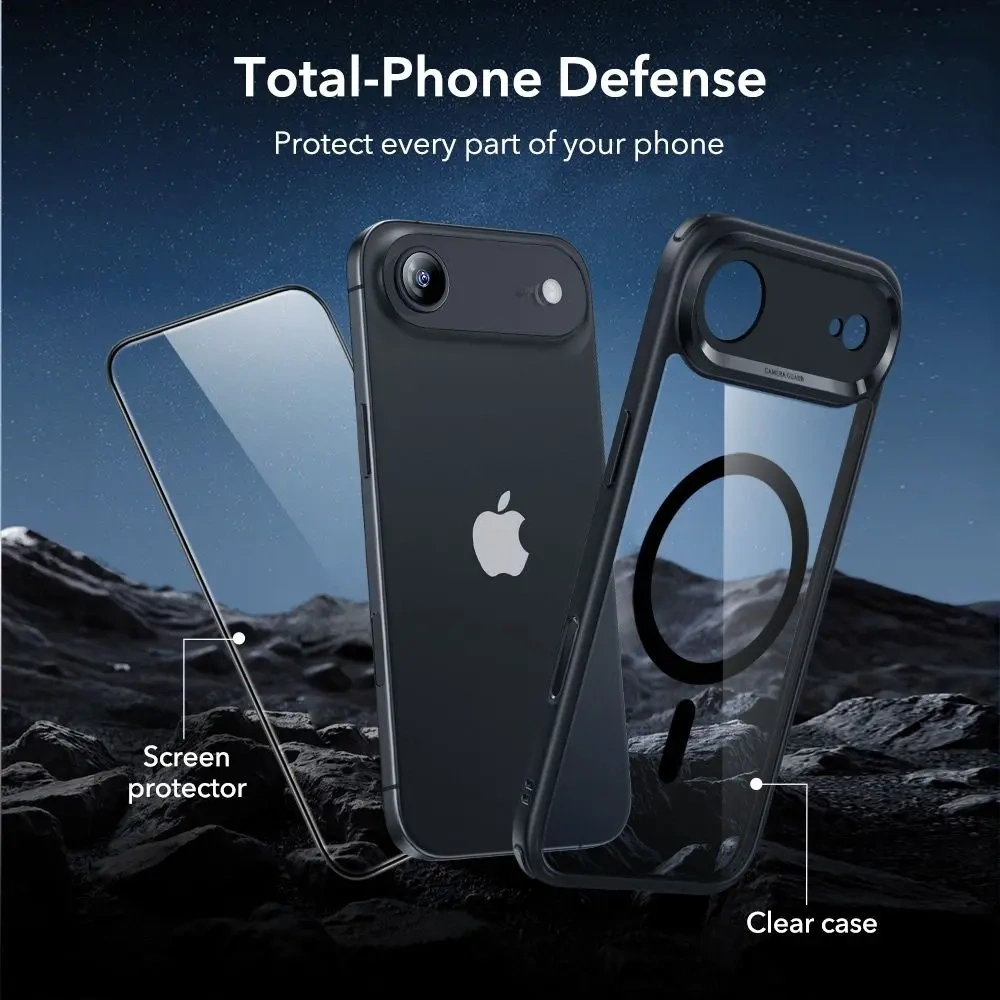 Zestaw ESR etui + szkło na ekran Classic Hybrid MagSafe & Tempered Glass do Apple iPhone Air Clear/black
