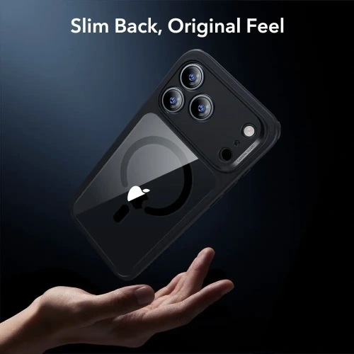 Zestaw ESR etui + szkło na ekran Classic Hybrid MagSafe & Tempered Glass do Apple iPhone 17 Pro Max Clear/black