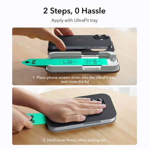 Szkło hartowane ESR Ultrafit Tempered Glass do Apple iPhone 16 Pro / 17 Clear [2 PACK]