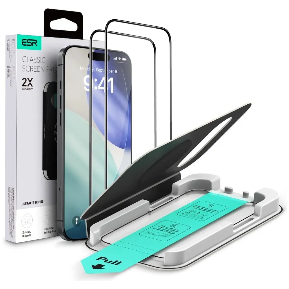 Szkło hartowane ESR Ultrafit Tempered Glass do Apple iPhone 17 Air Clear [2 PACK]