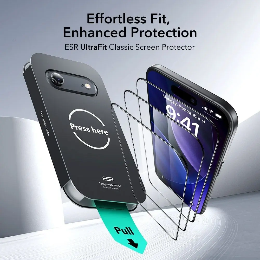 Szkło hartowane ESR Ultrafit Tempered Glass do Apple iPhone Air Clear [2 PACK]
