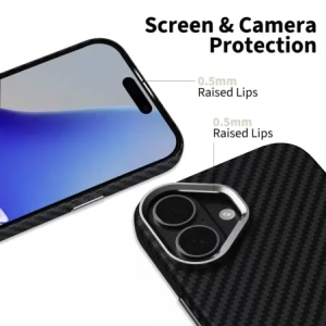 Etui Tech-Protect Ion Carbon MagSafe do Apple iPhone 17 Black/silver