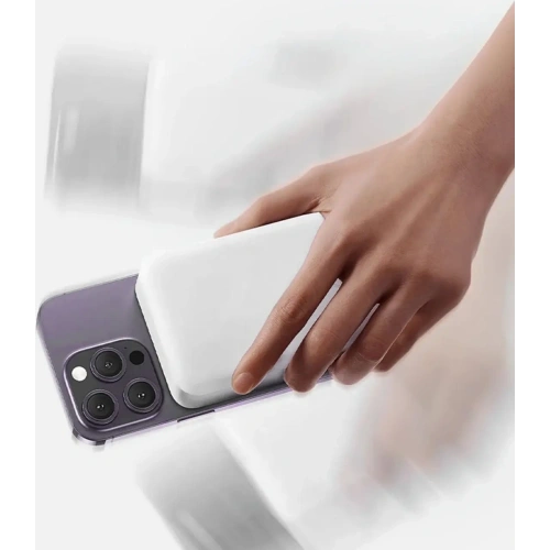 Powerbank bezprzewodowy Dudao K26 10000mAh 20W USB-A / USB-C / MagSafe biały