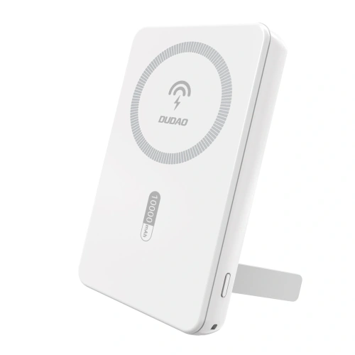 Powerbank bezprzewodowy Dudao K14S+ 10000mAh 20W USB-A / USB-C / MagSafe z podstawką biały