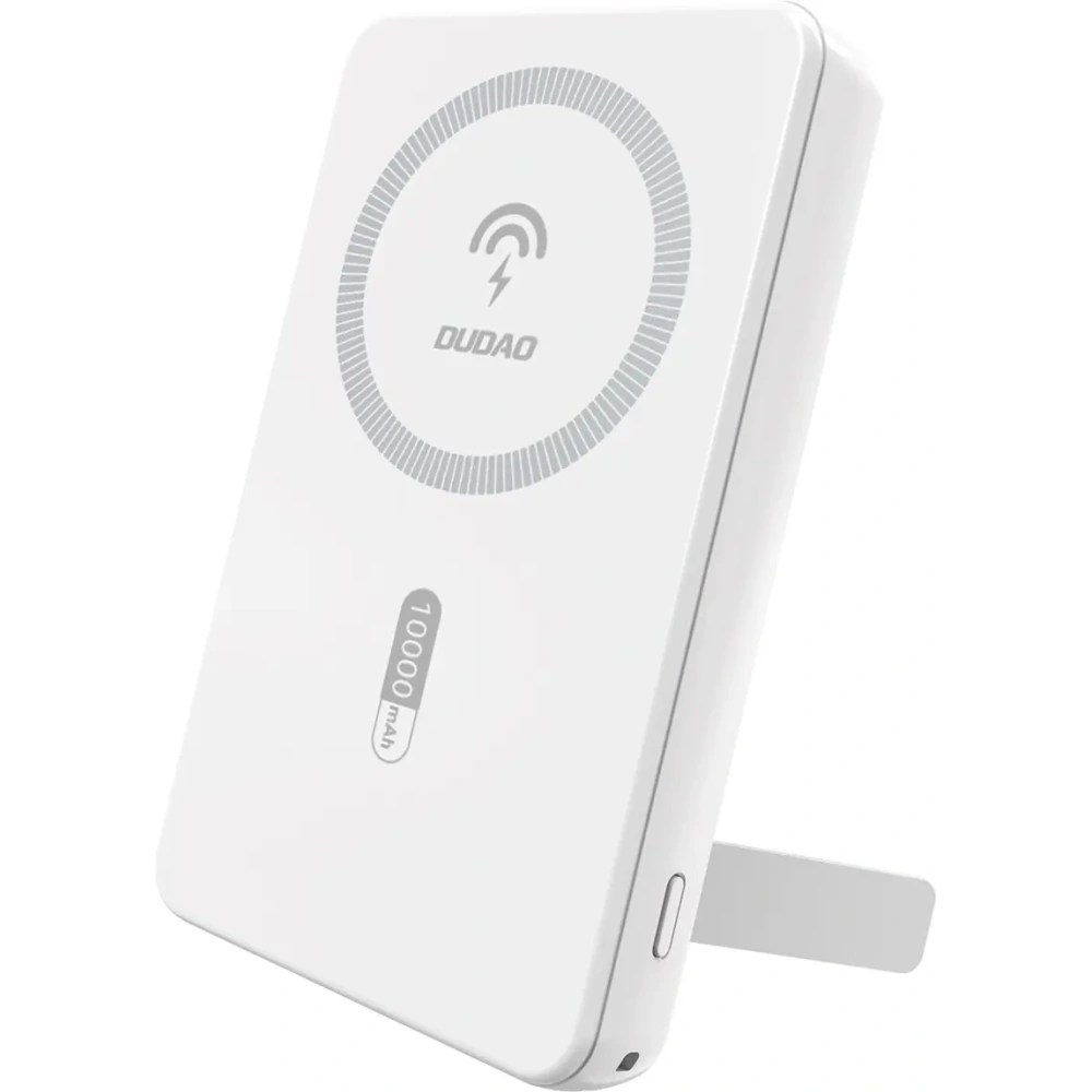 Powerbank bezprzewodowy Dudao K14S+ 10000mAh 20W USB-A / USB-C / MagSafe z podstawką biały