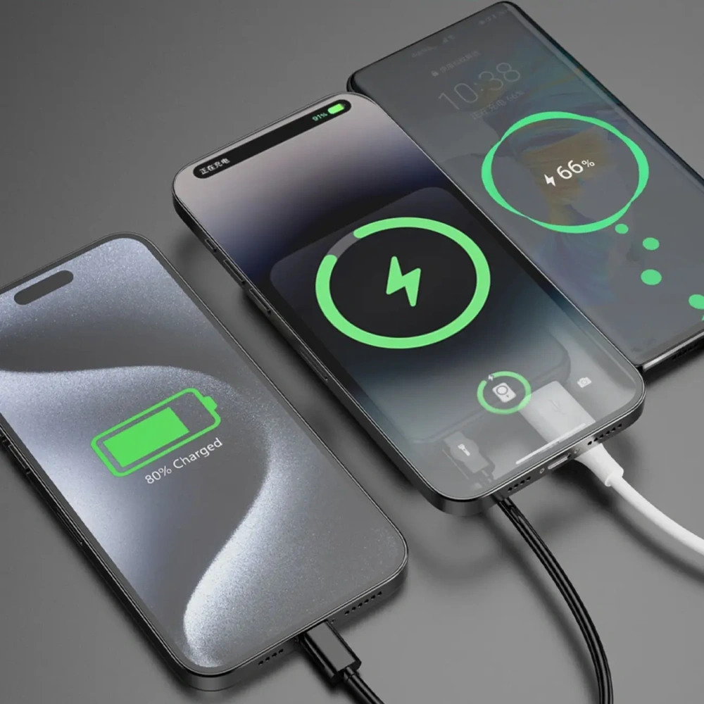 Powerbank bezprzewodowy Dudao K14S+ 10000mAh 20W USB-A / USB-C / MagSafe z podstawką czarny