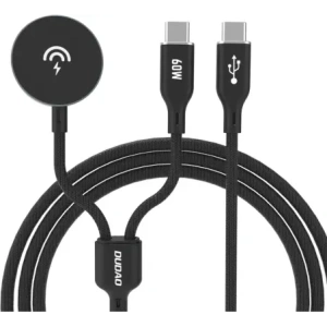 Ładowarka 2w1 Dudao A12 Max USB-C / Apple Watch, USB-C PD60W czarna