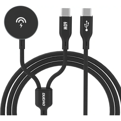 Ładowarka 2w1 Dudao A12 Max USB-C / Apple Watch, USB-C PD60W czarna