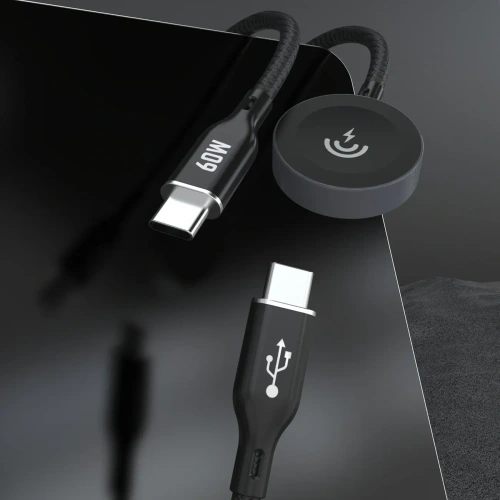 Ładowarka 2w1 Dudao A12 Max USB-C / Apple Watch, USB-C PD60W czarna